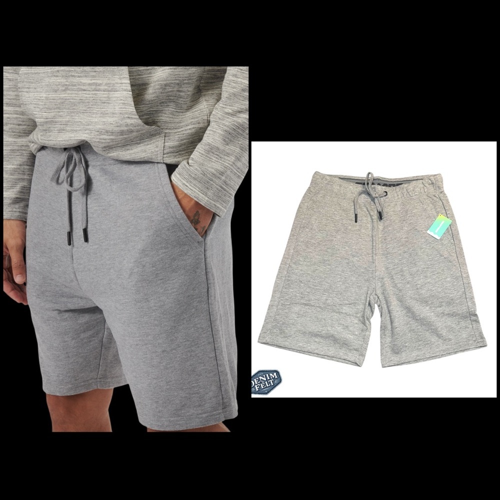 NEW Sea-Doo Mens French Terry Jogger Lounge Shorts Smoke Grey Size Small